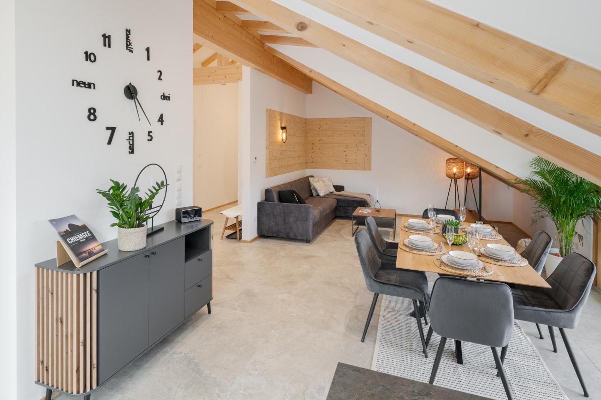 Fenjoy: Ferienapartment Mit Bergblick / Balkon / Bbq Bernau am Chiemsee Eksteriør bilde