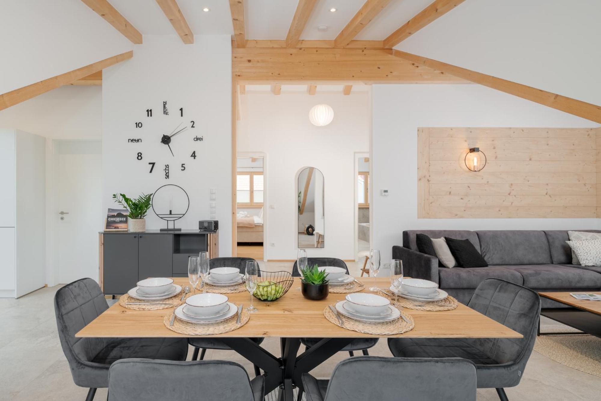 Fenjoy: Ferienapartment Mit Bergblick / Balkon / Bbq Bernau am Chiemsee Eksteriør bilde