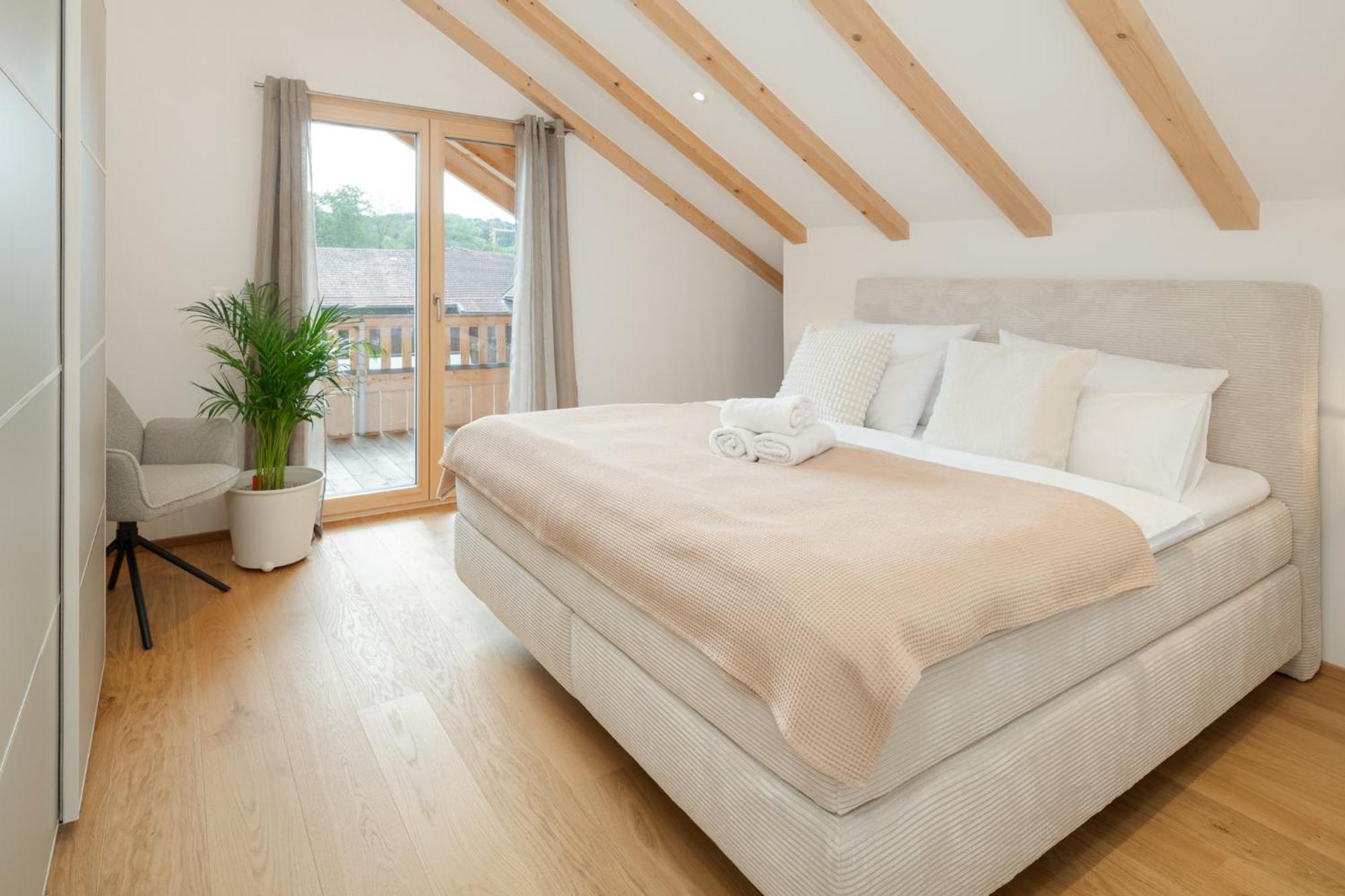 Fenjoy: Ferienapartment Mit Bergblick / Balkon / Bbq Bernau am Chiemsee Eksteriør bilde